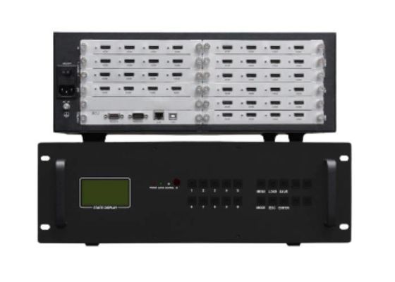16 In 24 Out HDMI Modular Video Wall Controller Dengan Casing 3.5U