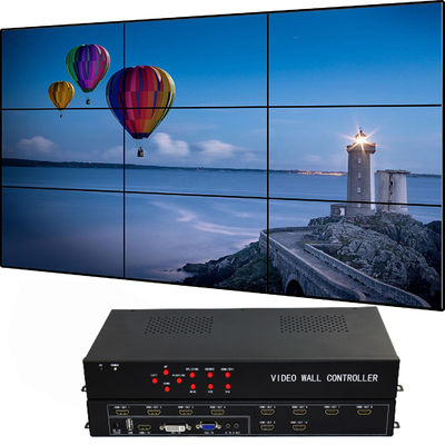 1 In 9 Out HDMI LCD Video Wall Controller Dengan 2x2 2x3 3x2 4x1 4x2 3x3 Dan RoHS CE FCC
