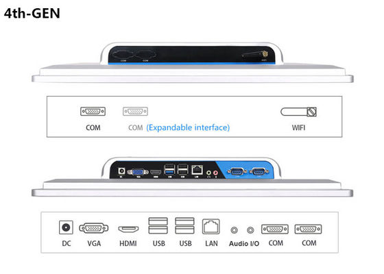 IP65 21.5 Inch Industrial Panel Mount Panel PC Untuk Sistem Kontrol yang Dapat Diprogram