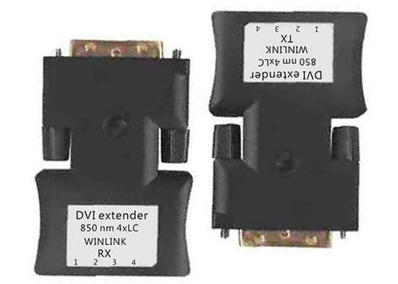 Multi Mode 4 Cores Dvi Over Fiber Extender LC Fiber Untuk Transmisi