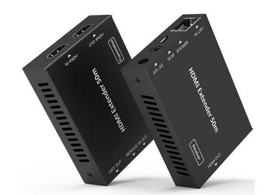18Gbps HD Video Extender 50 Meter HDMI Over CAT Metal Enclosure