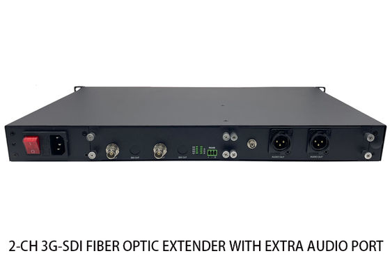 Extender Serat Optik 2-Ch 3G-SDI Dengan Port Audio Ekstra