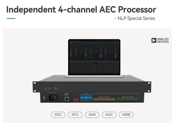 VINCAN NLP88-AEC 4-Channel AEC Audio DSP Processor dengan USB Audio dan Automatic Mixing untuk Ruang Konferensi