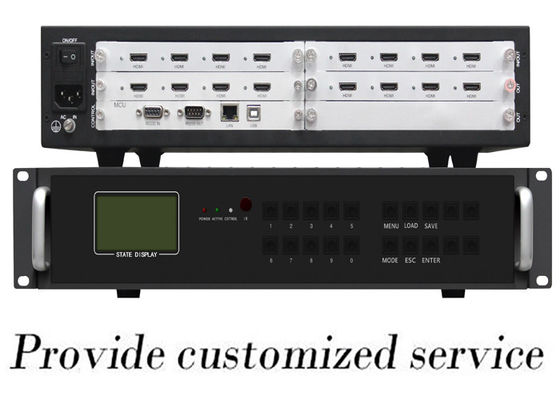 4k 8ch 2x2 HDMI Video Wall Controller Pemrosesan Sinyal HD 1080P