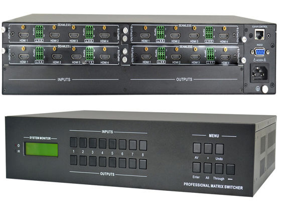 HDMI 4k Hdbaset Video Matrix 8x8 Hdmi Lebih dari Cat6 Matrix Ultra Hd Hdmi Matrix Switch 6x2