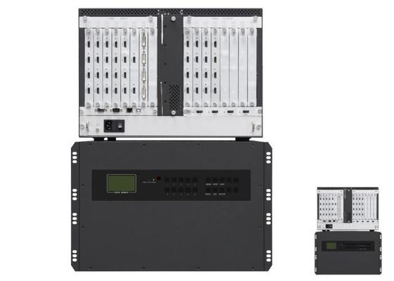 Kartu Input 4K 7U Pengontrol Dinding Video Modular Output HDMI 16 Ch