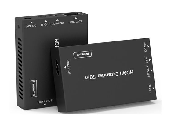 18Gbps HD Video Extender 50 Meter HDMI Over CAT Metal Enclosure